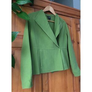 Eileen Fisher Wool Cashmere Blend Jacket Women’s XS Lime Green